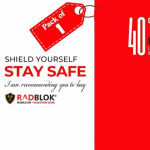 Radblok Anti Radiation Chip for Multipurpose Uses (First USA Patented Technology & 24 Ct Gold Plated) (Pack of 1)